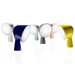 Lámpara de mesa de diseño Foscarini Binic, blanca