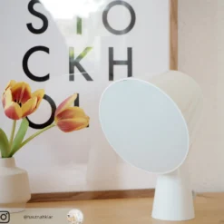 Lámpara de mesa de diseño Foscarini Binic, blanca