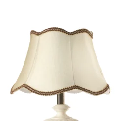 Lámpara de mesa Desy, cerámica, color crema, altura 60 cm, E27