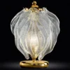 Lámpara de mesa de vidrio Foglie de vidrio Murano