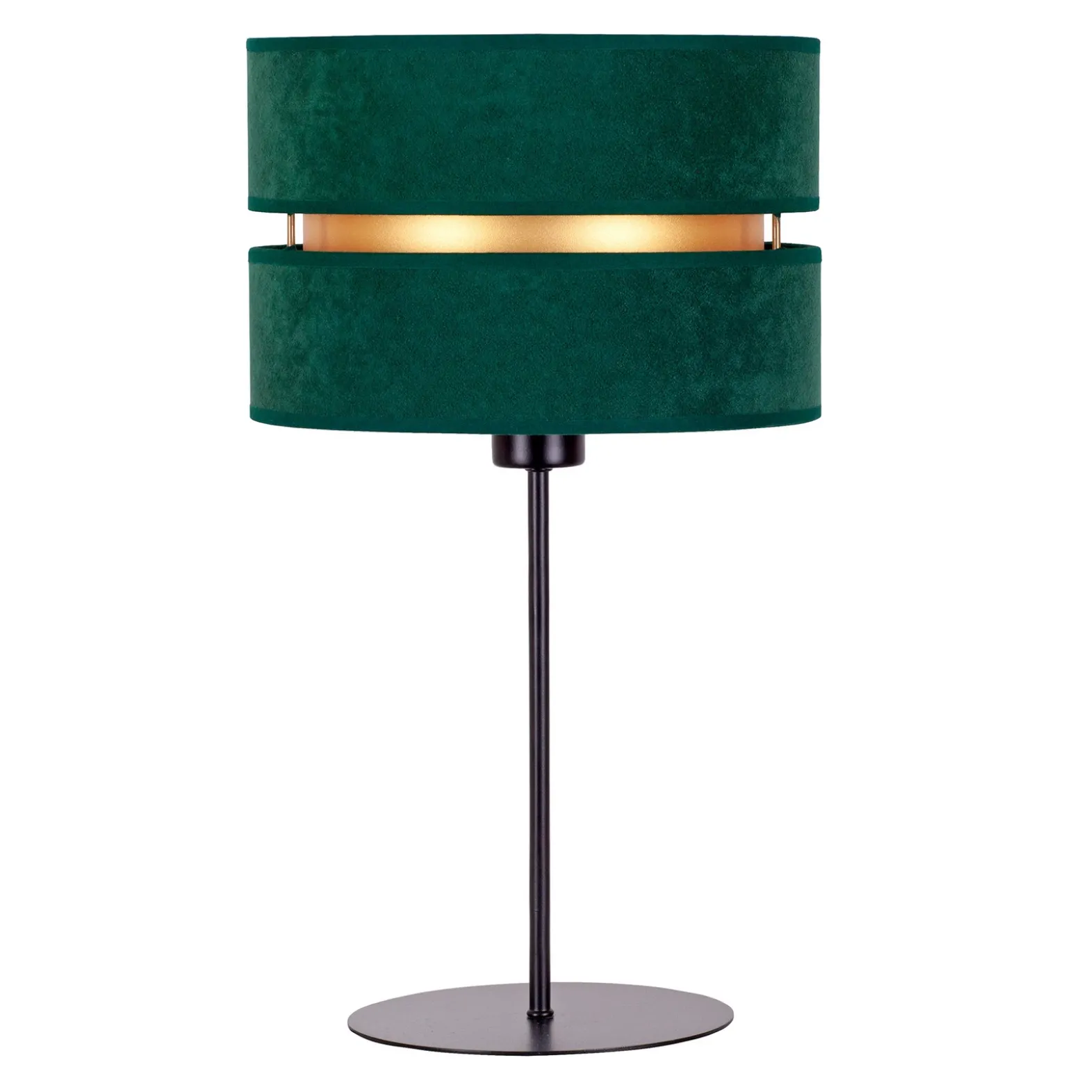 Lámpara de mesa Duo, verde/dorado, altura 50 cm