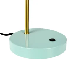 Lámpara de mesa Dyberg Larsen Ocean Flex, curry/turquesa, 45 cm