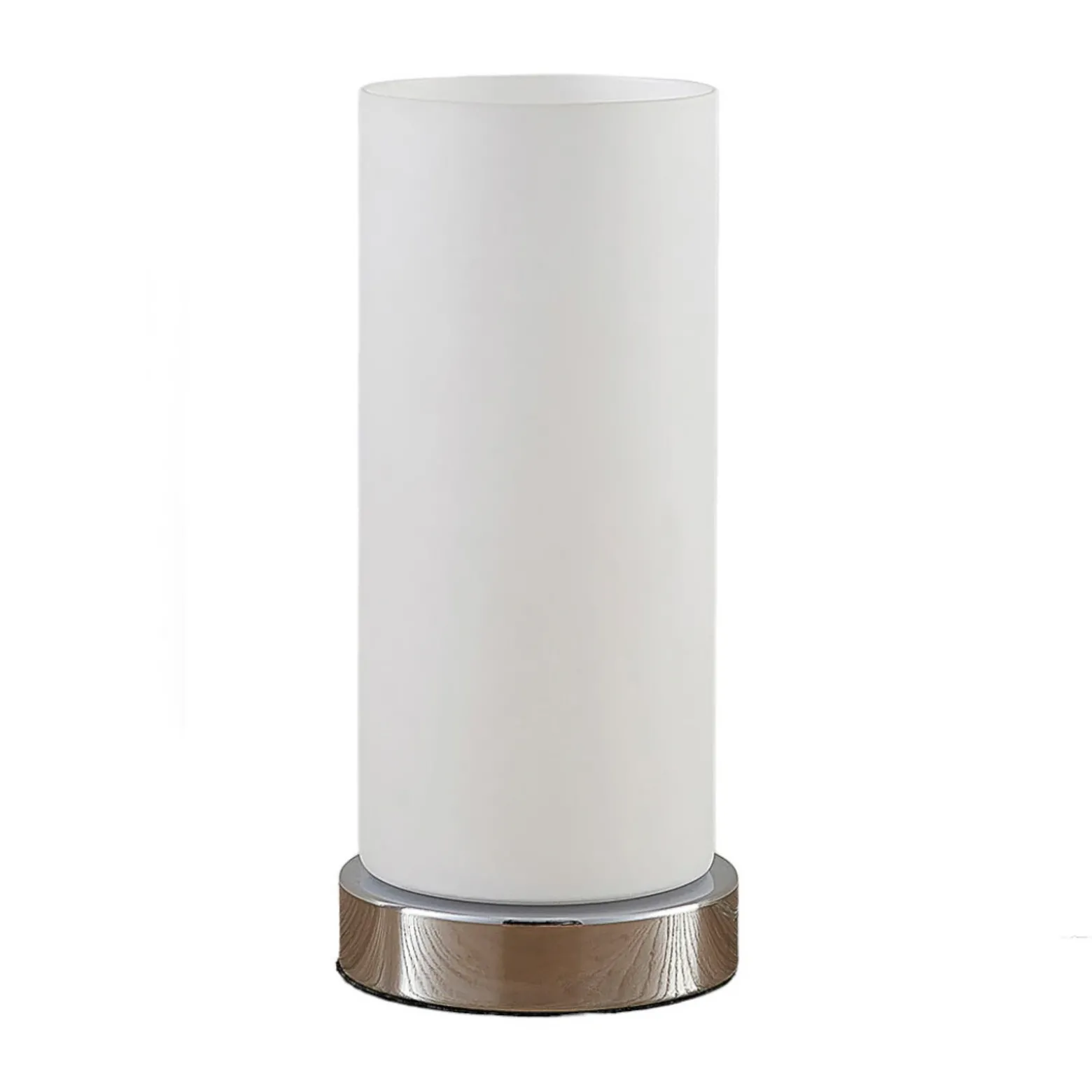 Lámpara de mesa Elianna de Lindby, blanca, cristal, 24 cm, atenuable, E14
