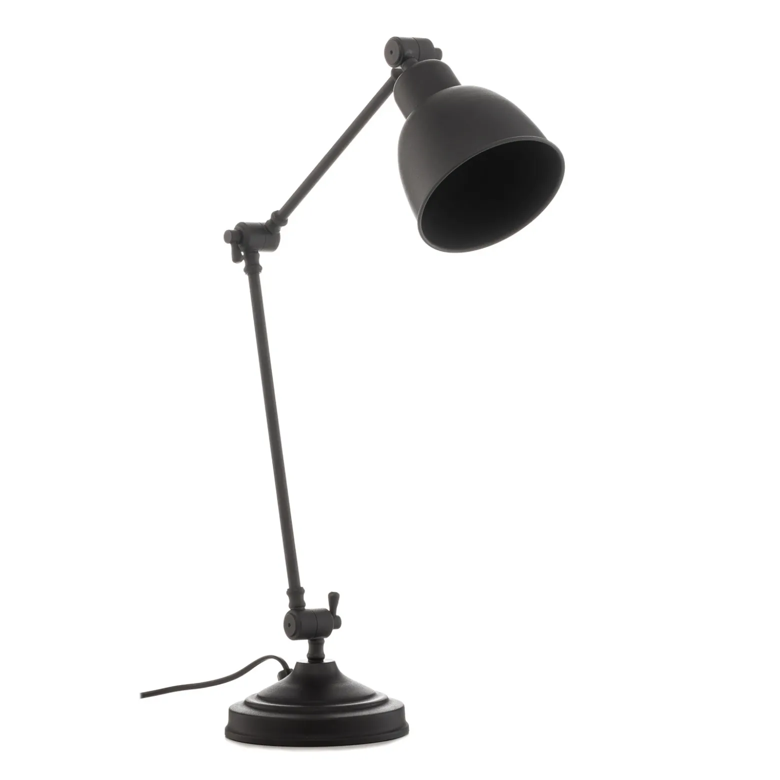 Lámpara de mesa Emoti, negra, 45 cm de altura, regulable