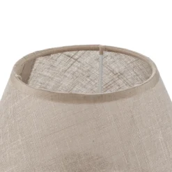 Lámpara de mesa Envostar Gill, madera natural/pantalla beige