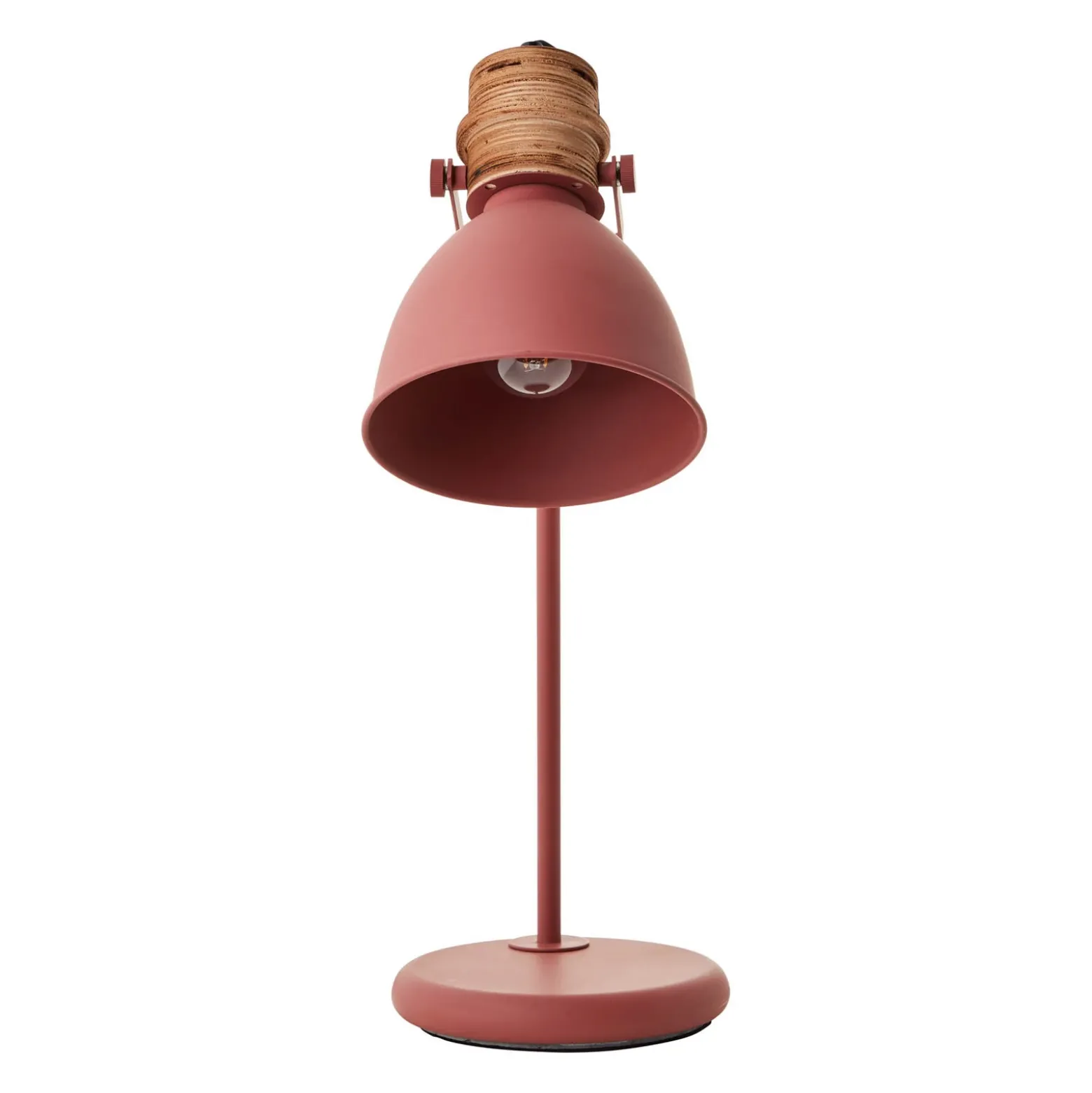 Lámpara de mesa Erena, cabezal orientable, rojo
