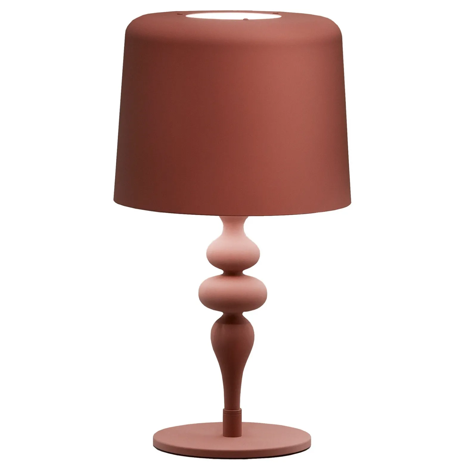 Lámpara de mesa Eva TL1 M, altura 53 cm rojo óxido
