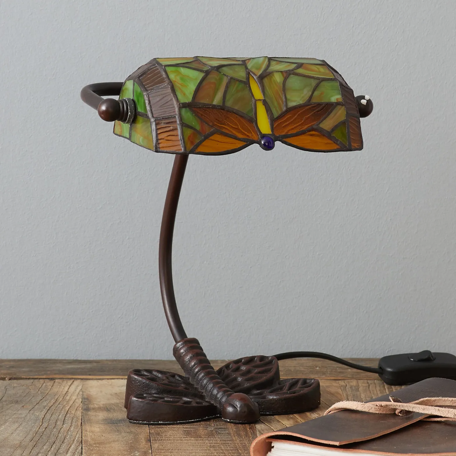Lámpara de mesa famosa DRAGONFLY, hecha a mano