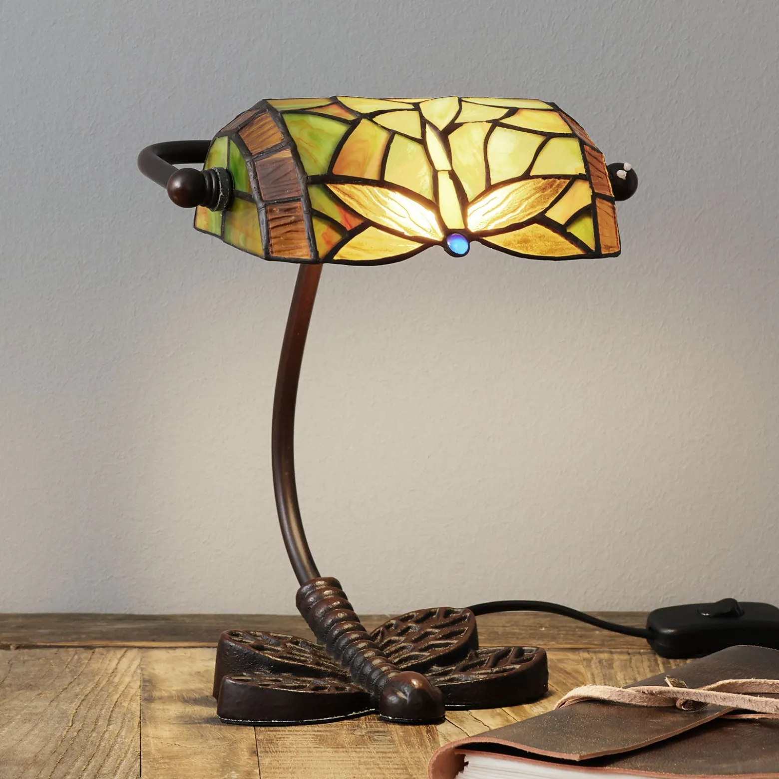Lámpara de mesa famosa DRAGONFLY, hecha a mano