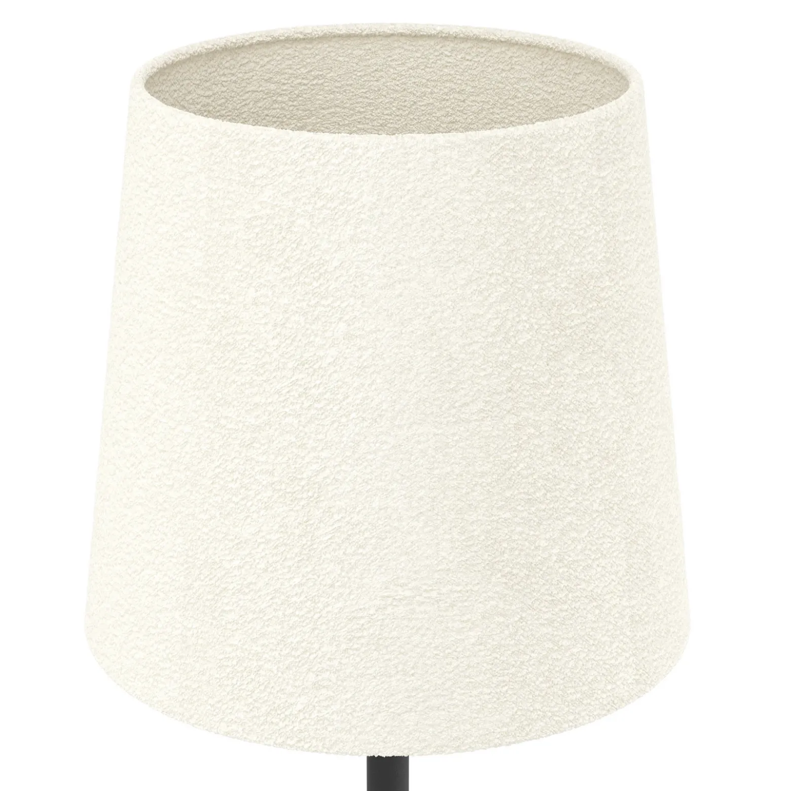 Lámpara de mesa Febres, altura 44 cm, blanco y negro, acero y tela