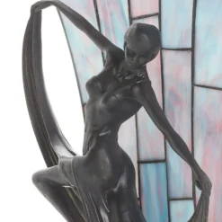 Lámpara de mesa Flamina en estilo Tiffany