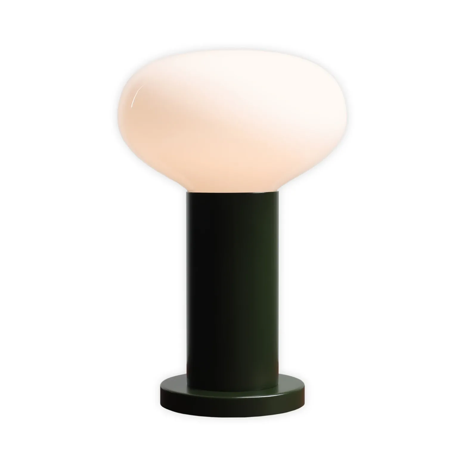 Lámpara de mesa Flo, verde, Ø 19 cm, cristal