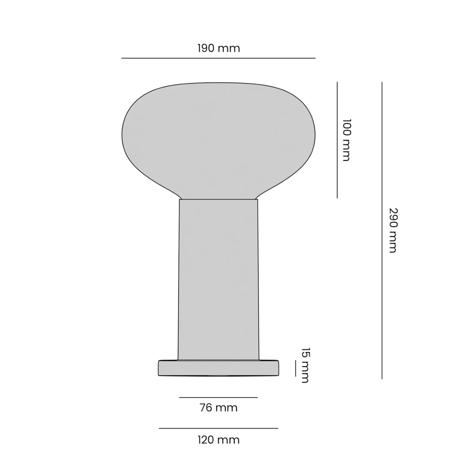 Lámpara de mesa Flo, verde, Ø 19 cm, cristal