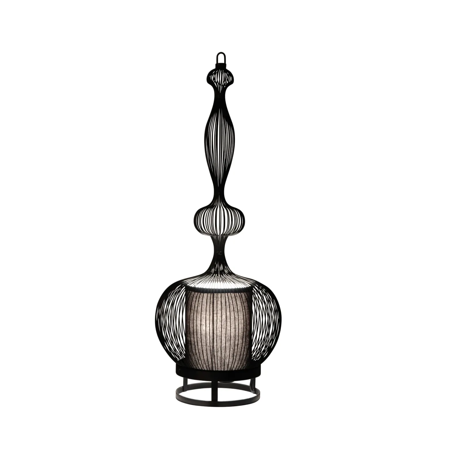 Lámpara de mesa Forestier Impératrice, negra