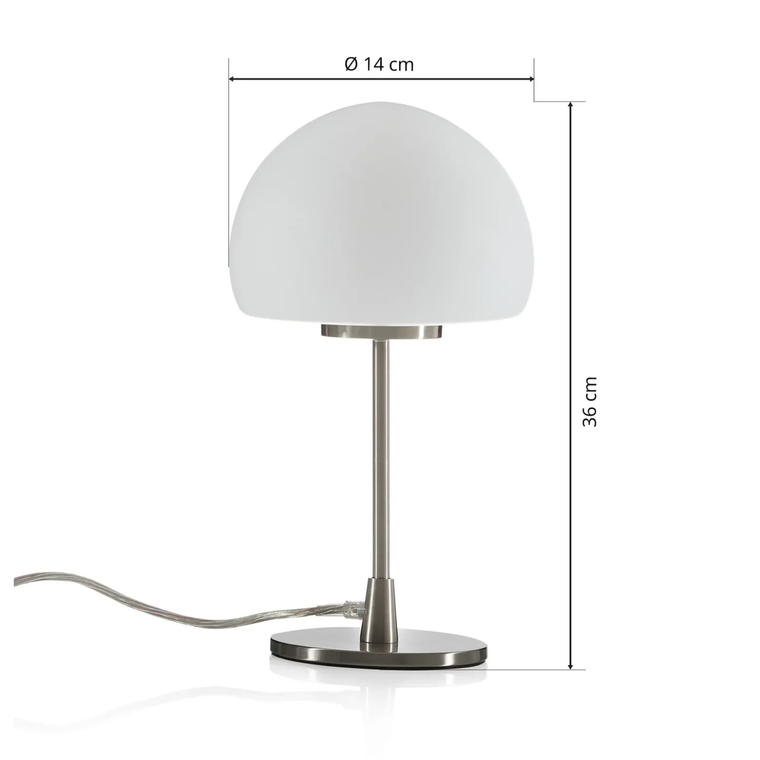 Lámpara de mesa Gaia con función táctil blanco