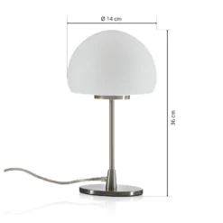 Lámpara de mesa Gaia con función táctil blanco