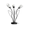 Lámpara de mesa Gloriosa, negro, cristal, 3 luces