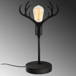 Lámpara de mesa GMN-000011 astas de ciervo negro