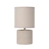 Lámpara de mesa Greasby con pantalla textil, beige