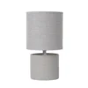 Lámpara de mesa Greasby con pantalla textil, gris
