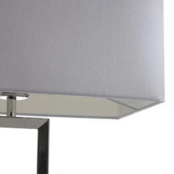 Lámpara de mesa Helestra Enna 2, 53 cm de altura, E14, blanca, textil