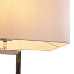 Lámpara de mesa Helestra Enna 2, 53 cm de altura, E14, blanca, textil