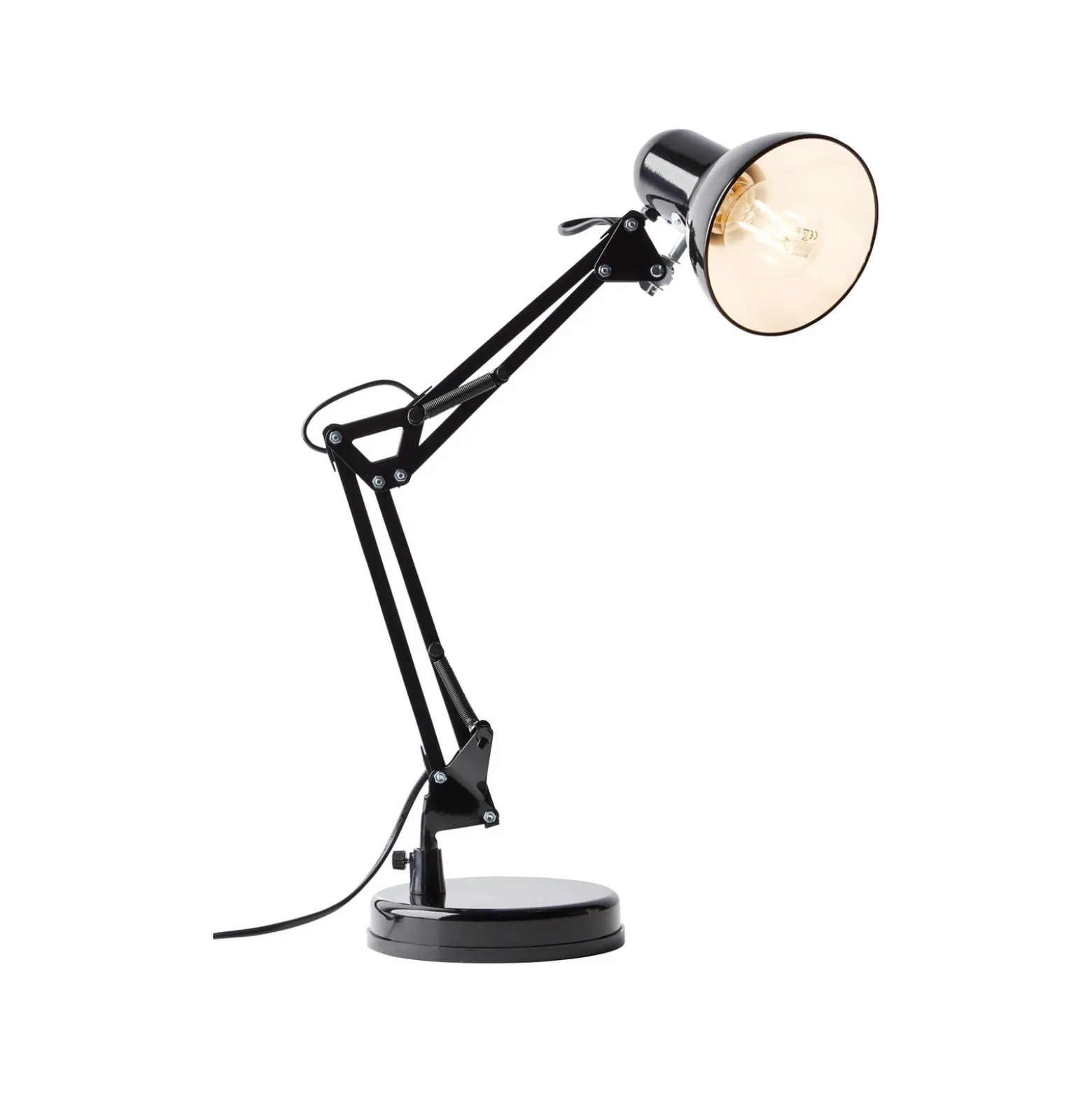 Lámpara de mesa Henry, negra, altura 50 cm, regulable