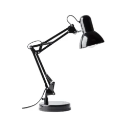 Lámpara de mesa Henry, negra, altura 50 cm, regulable