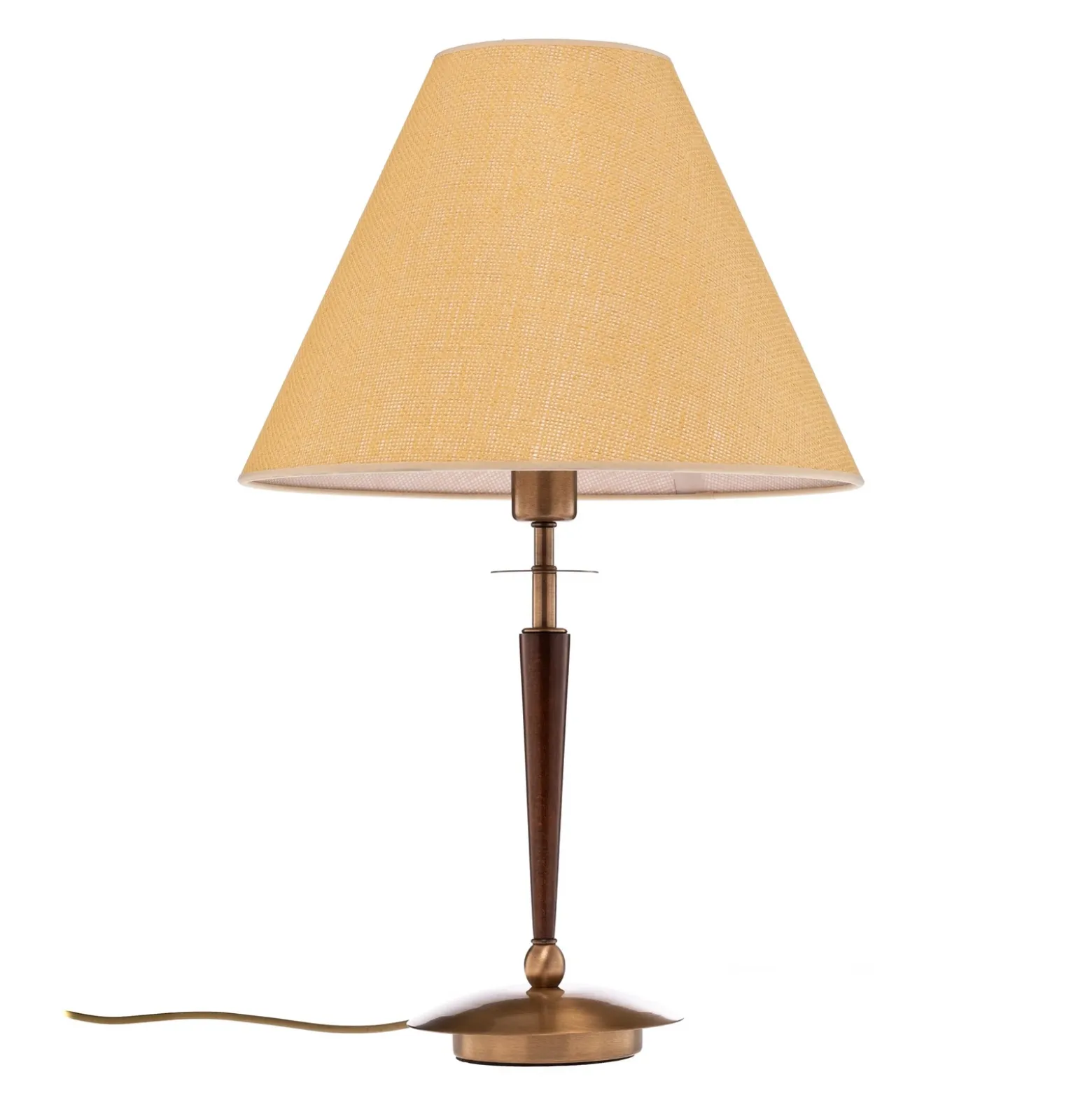 Lámpara de mesa HML-9009-1EB con pantalla textil