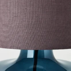 Lámpara de mesa Hydra altura 57cm topo/azul oscuro