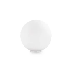 Lámpara de mesa Ideal Lux Mapa, Ø 20 cm, cristal opalino, esfera, E27