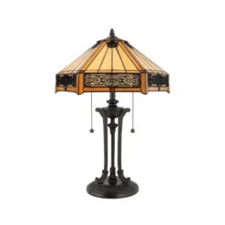 Lámpara de mesa Indus en estilo Tiffany