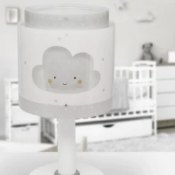 Lámpara de mesa infantil Baby Dreams, gris, G4, Ø 15 cm