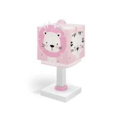 Lámpara de mesa infantil Baby Jungle, rosa, G4, ancho 14 cm