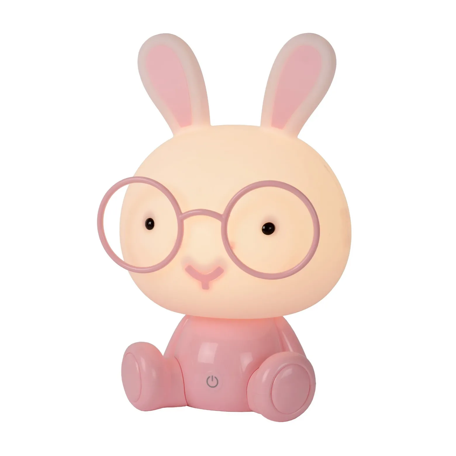 Lámpara de mesa infantil Dodo bunny, rosa/blanco, atenuable, ABS