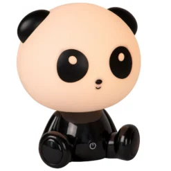 Lámpara de mesa infantil Dodo Panda, blanco/negro, atenuable, ABS