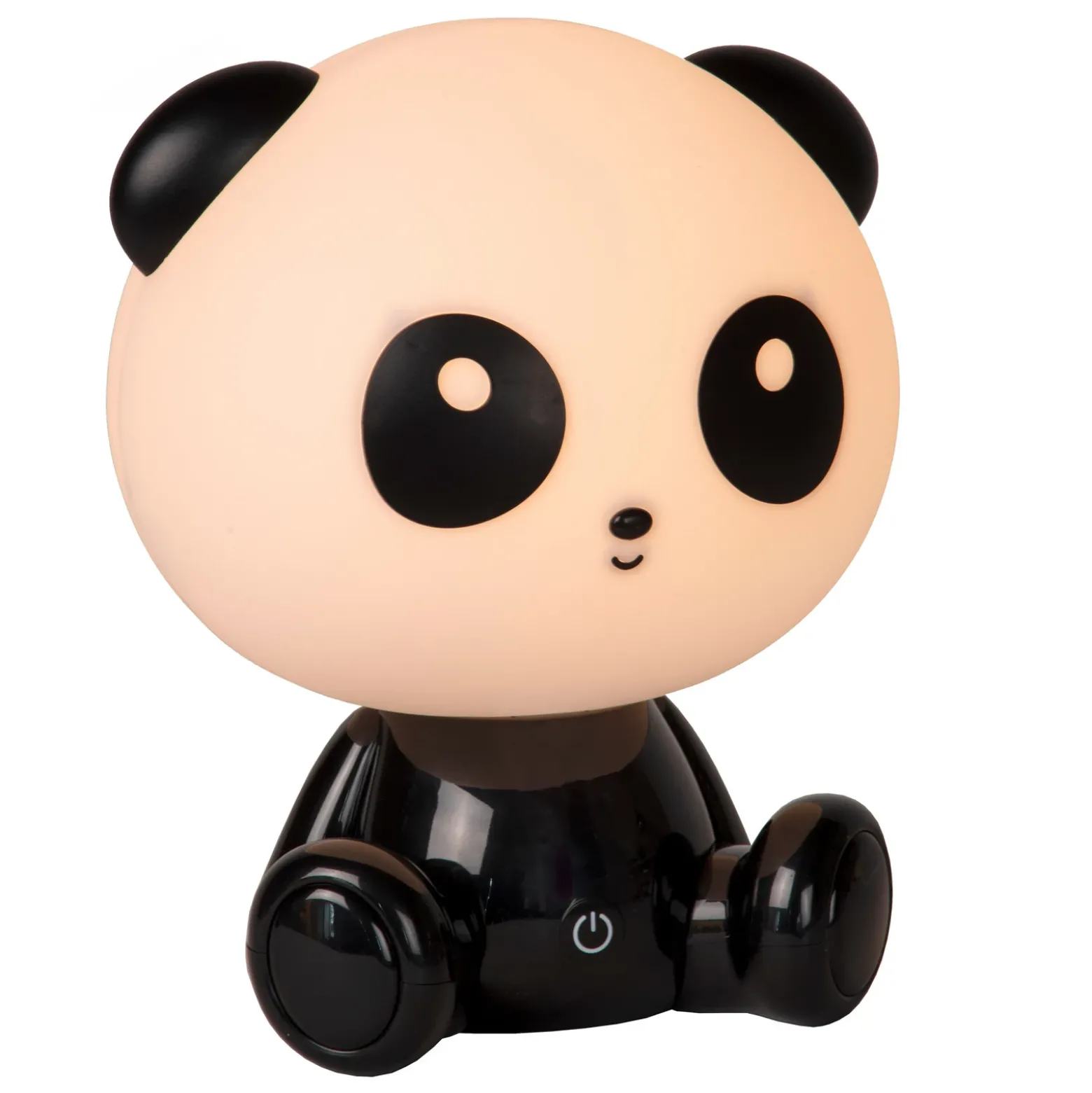 Lámpara de mesa infantil Dodo Panda, blanco/negro, atenuable, ABS