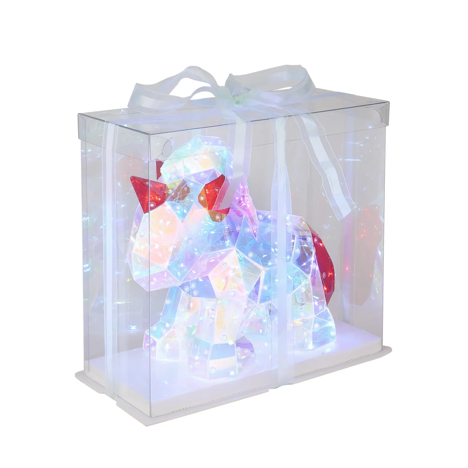 Lámpara de mesa infantil LED Brondar unicornio, roja, altura 26 cm