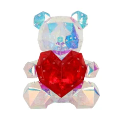 Lámpara de mesa infantil LED Brondar Oso, roja, altura 32 cm