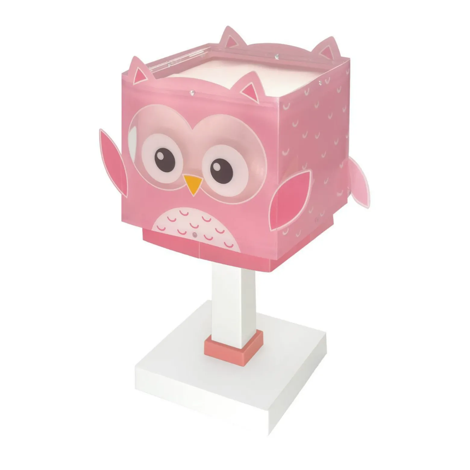 Lámpara de mesa infantil Little Pink Owl, G4, ancho 14 cm