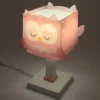 Lámpara de mesa infantil Little Pink Owl, G4, ancho 14 cm