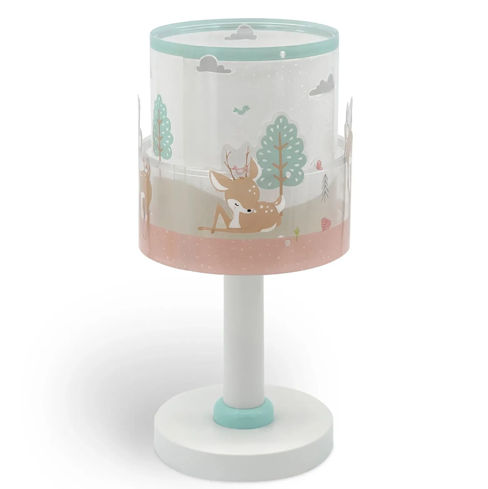 Lámpara de mesa infantil Loving Deer, G4, Ø 15 cm
