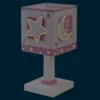 Lámpara de mesa infantil Moonlight Pink, G4, ancho 14 cm