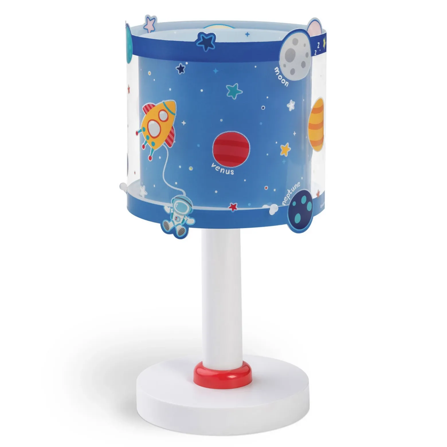 Lámpara de mesa infantil Planets, G4, Ø 15 cm