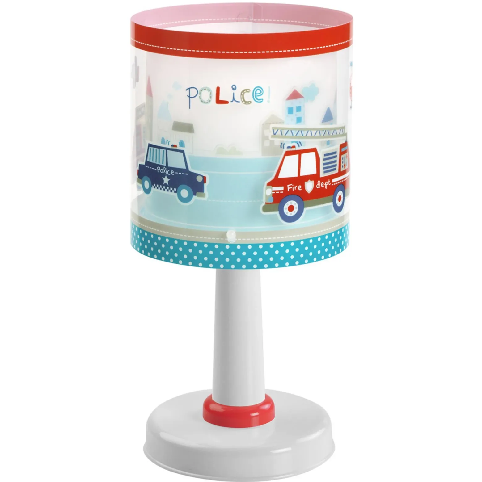 lámpara de mesa infantil Police, G4, Ø 15 cm