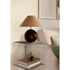 Lámpara de mesa IRIS de Globen Lighting, marrón, altura 39 cm