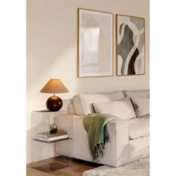 Lámpara de mesa IRIS de Globen Lighting, marrón, altura 39 cm