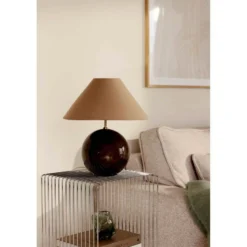 Lámpara de mesa IRIS de Globen Lighting, marrón, altura 39 cm
