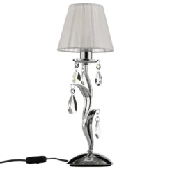 Lámpara de mesa Jacqueline, 1 luz, blanca