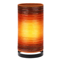 Lámpara de mesa Julie envuelta en hilos, naranja